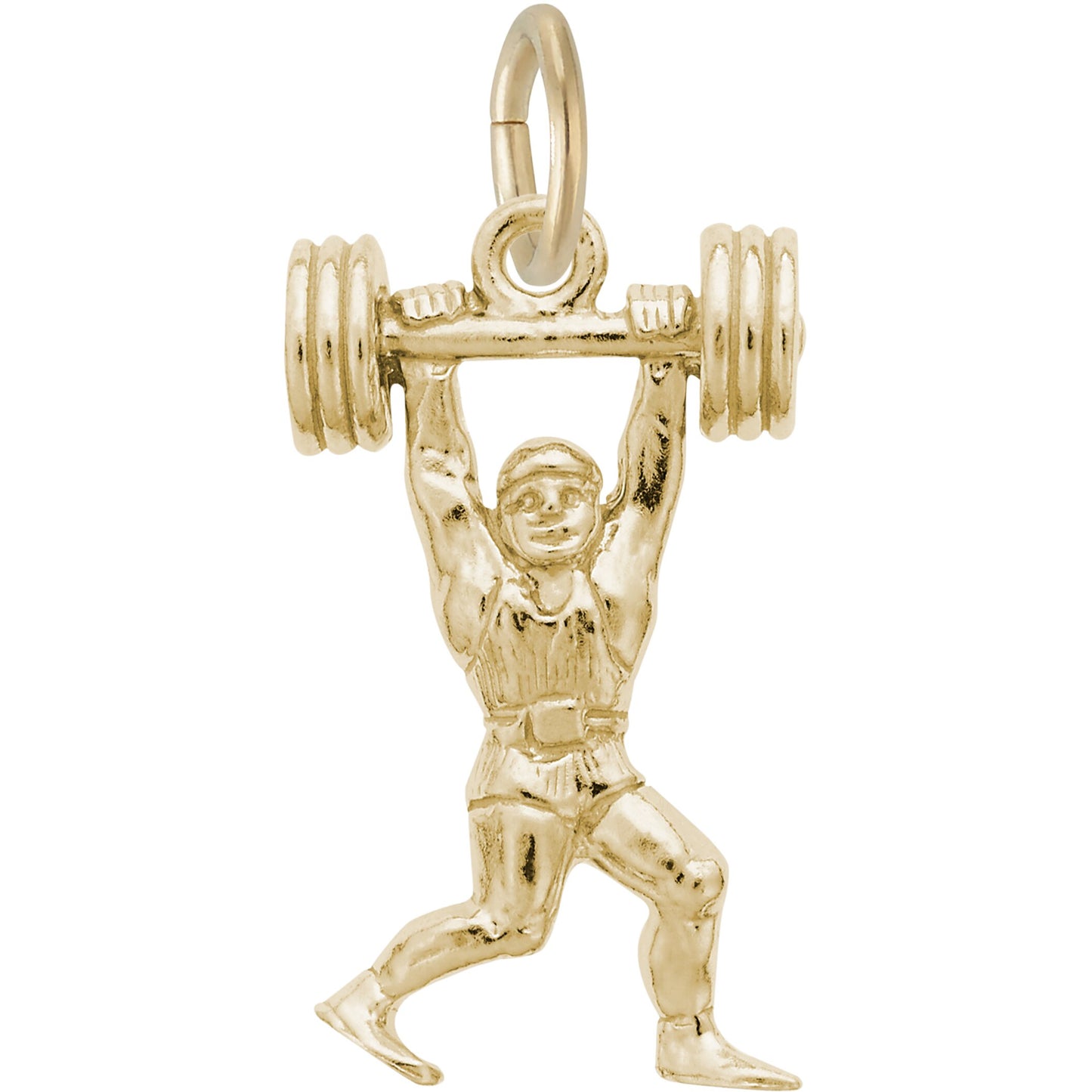 Body Builder Charm - Metal - Sterling Silver