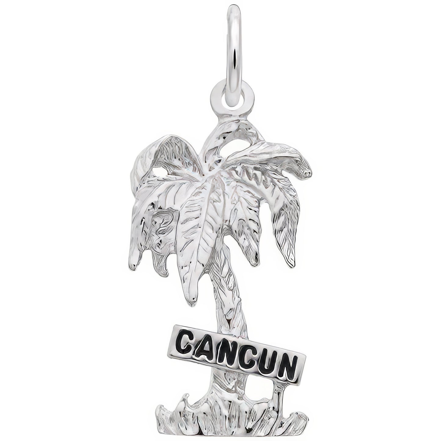 Cancun Palm Tree Charm - Metal - Sterling Silver