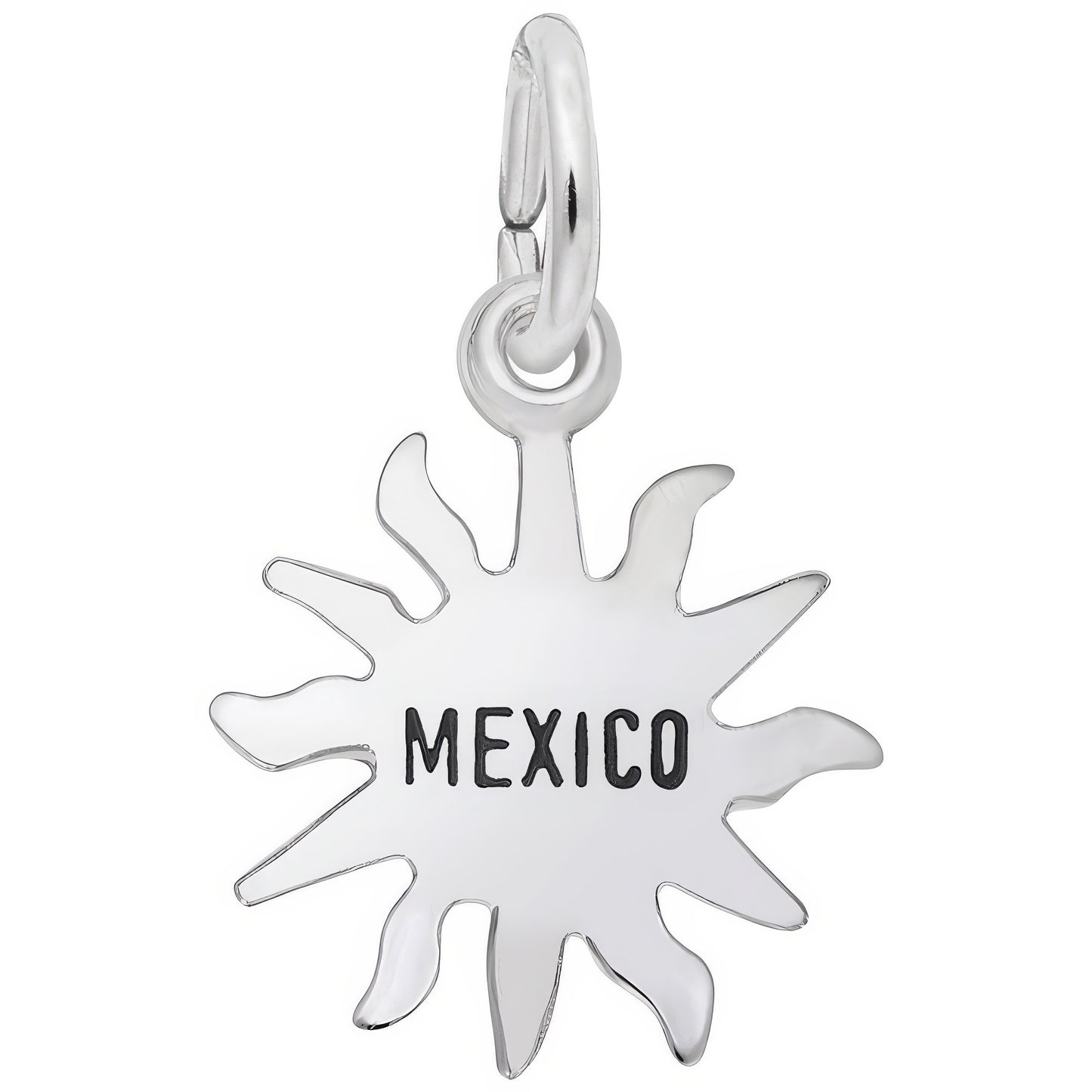 Mexico Sun Small Charm - Metal - Sterling Silver