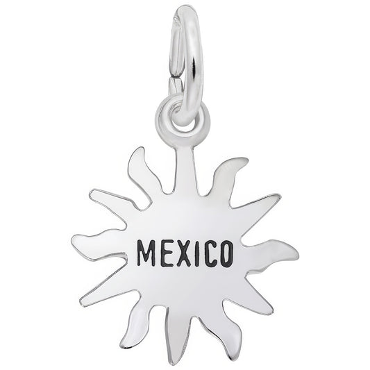 Mexico Sun Small Charm - Metal - Sterling Silver
