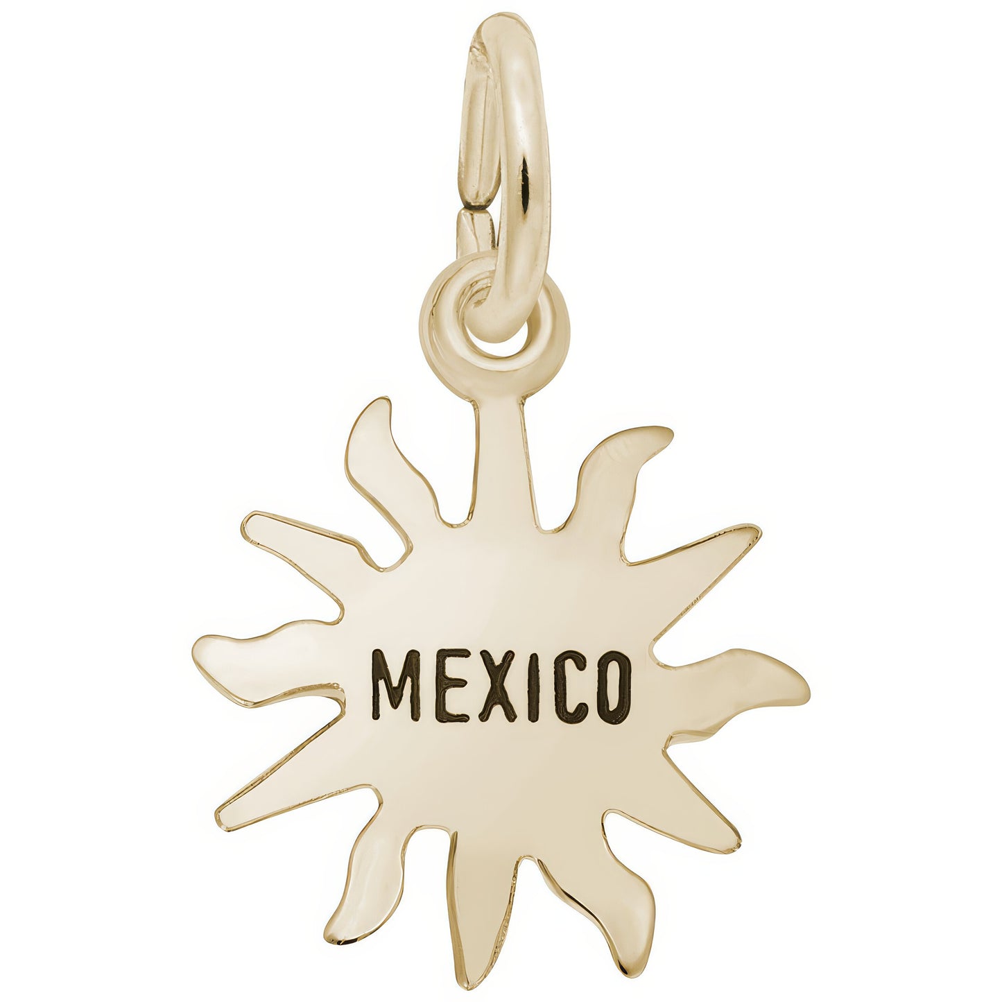 Mexico Sun Small Charm - Metal - Sterling Silver