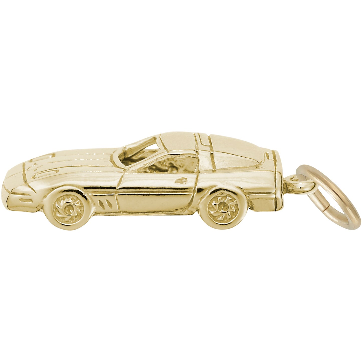 Late Model American Sports Car Charm - Metal - Sterling Silver