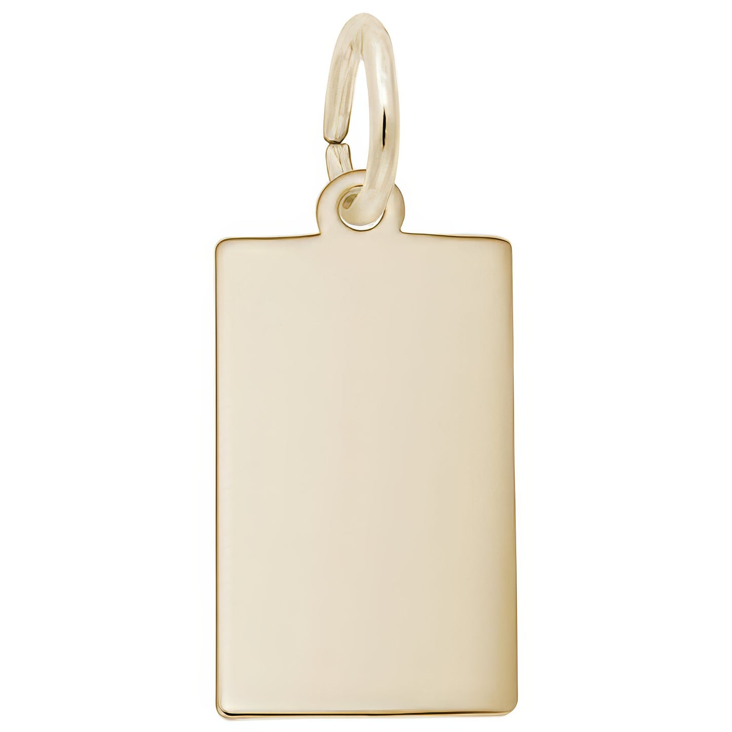 Sterling Silver Small Rectangle Dog Tag Charm