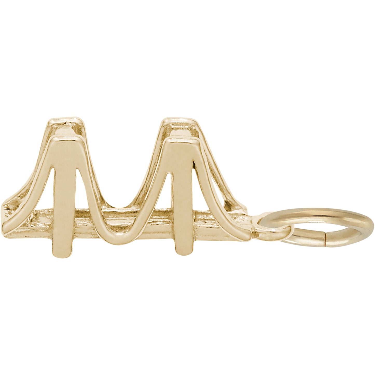 Sterling Silver Golden Gate Bridge Charm - 7mm x 6mm