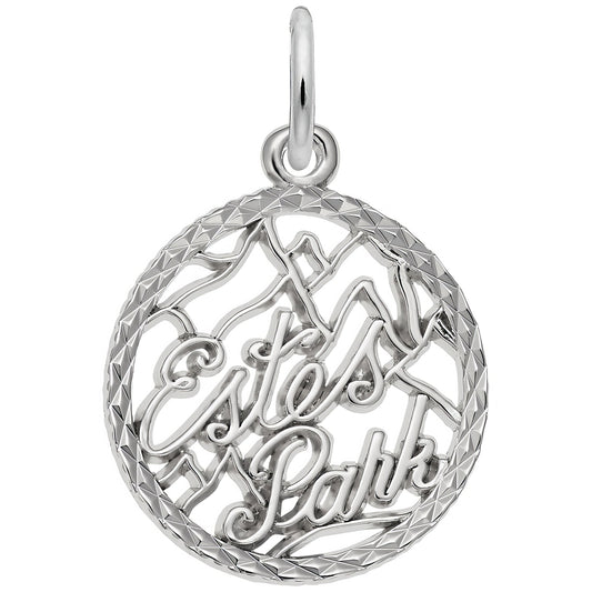 Estes Park Faceted Charm - Metal - Sterling Silver