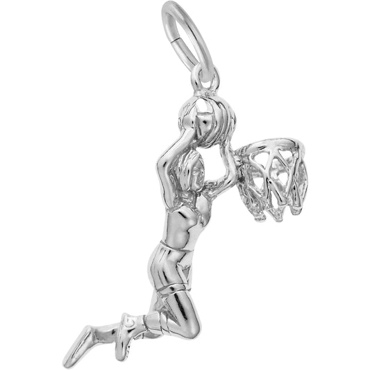 Slam Dunk Charm - Metal - Sterling Silver