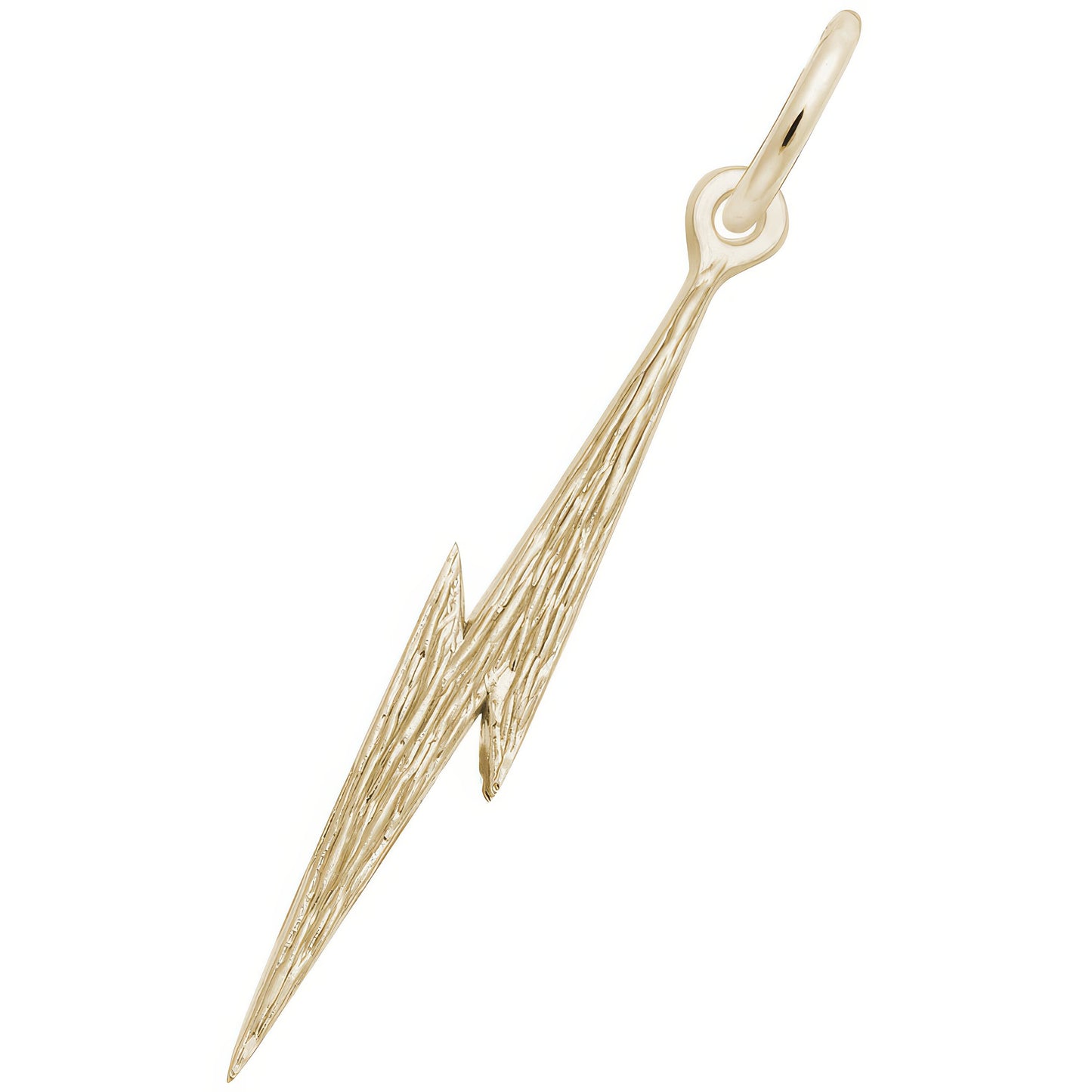 Sterling Silver Lightning Bolt Charm - 25mm x 6mm