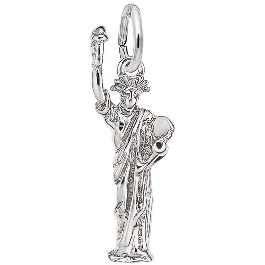 Lady Liberty Charm - Metal - Sterling Silver