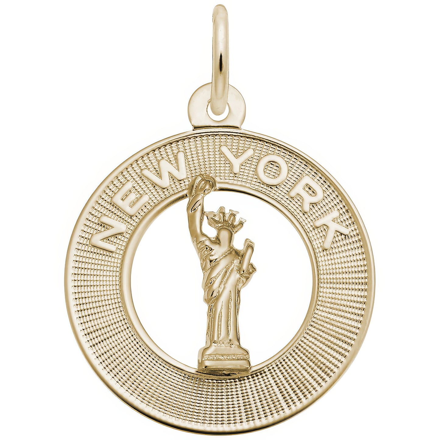 New York Statue of Liberty Ring Charm - Metal - Sterling Silver