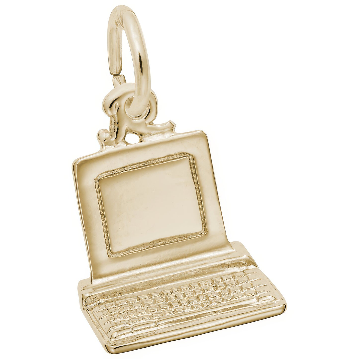 Desktop Computer Charm - Metal - Sterling Silver