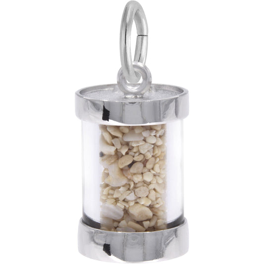 Nassau Sand Capsule Charm - Metal - Sterling Silver