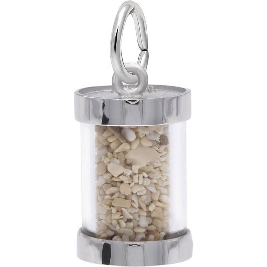 Bahamas Sand Capsule Charm - Metal - Sterling Silver