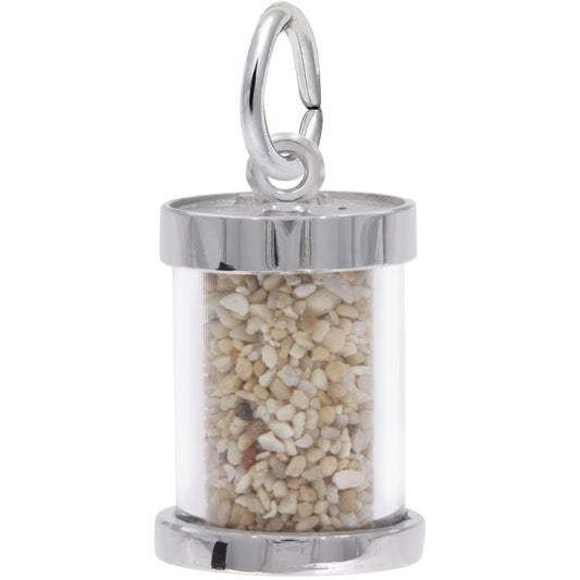 Freeport Sand Capsule Charm - Metal - Sterling Silver