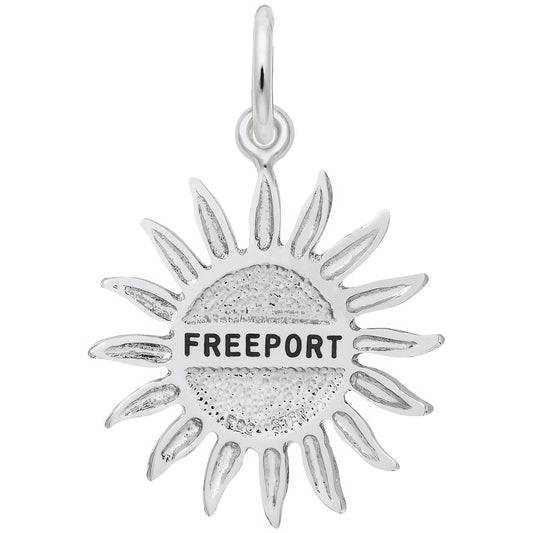 Freeport Sun Large Charm - Metal - Sterling Silver