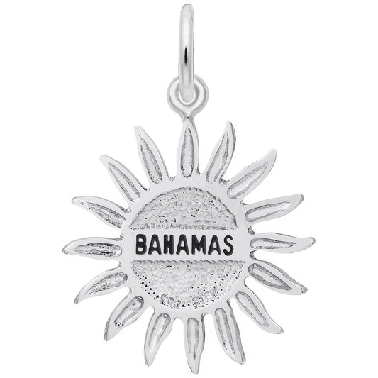 Bahamas Sun Large Charm - Metal - Sterling Silver