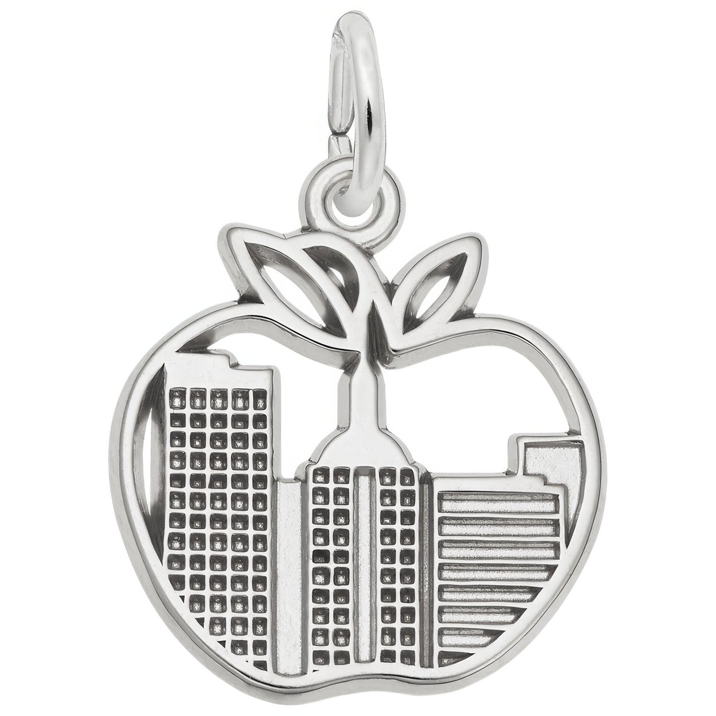 Sterling Silver New York Skyline Charm - 15mm x 15mm