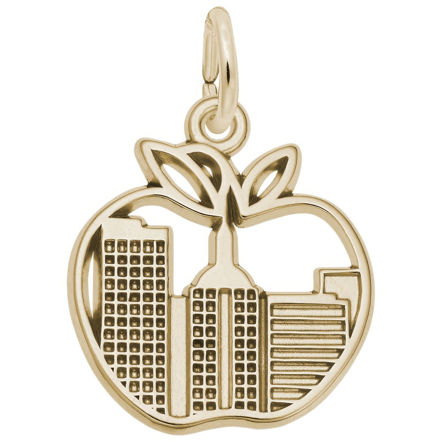 Sterling Silver New York Skyline Charm - 15mm x 15mm