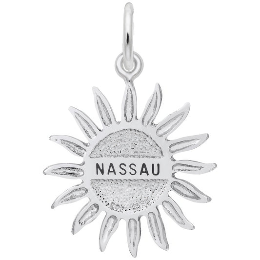 Nassau Sun Large Charm - Metal - Sterling Silver