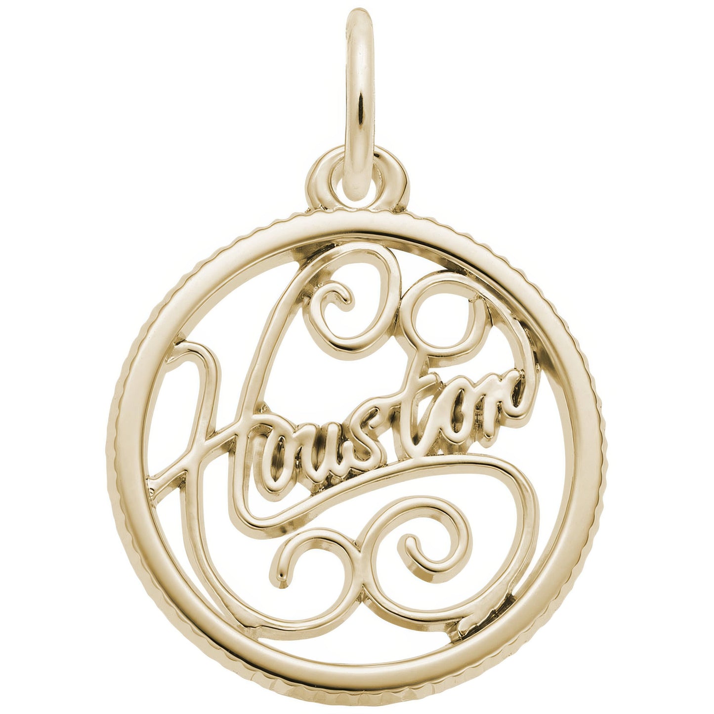 Houston Faceted Charm - Metal - Sterling Silver