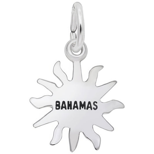 Bahamas Sun Small Charm - Metal - Sterling Silver