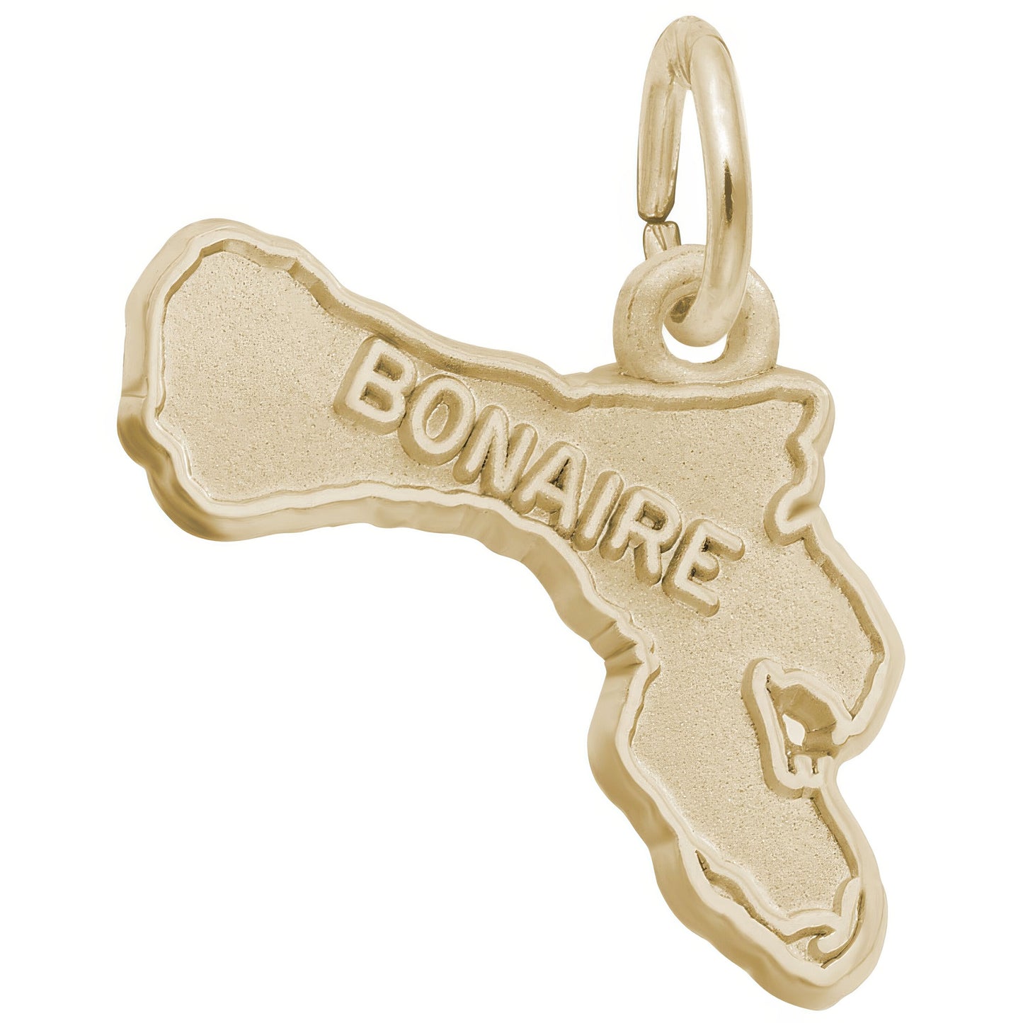 Bonaire Map Charm - Metal - Sterling Silver