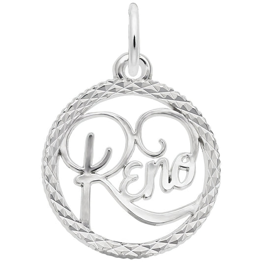 Reno Faceted Charm - Metal - Sterling Silver