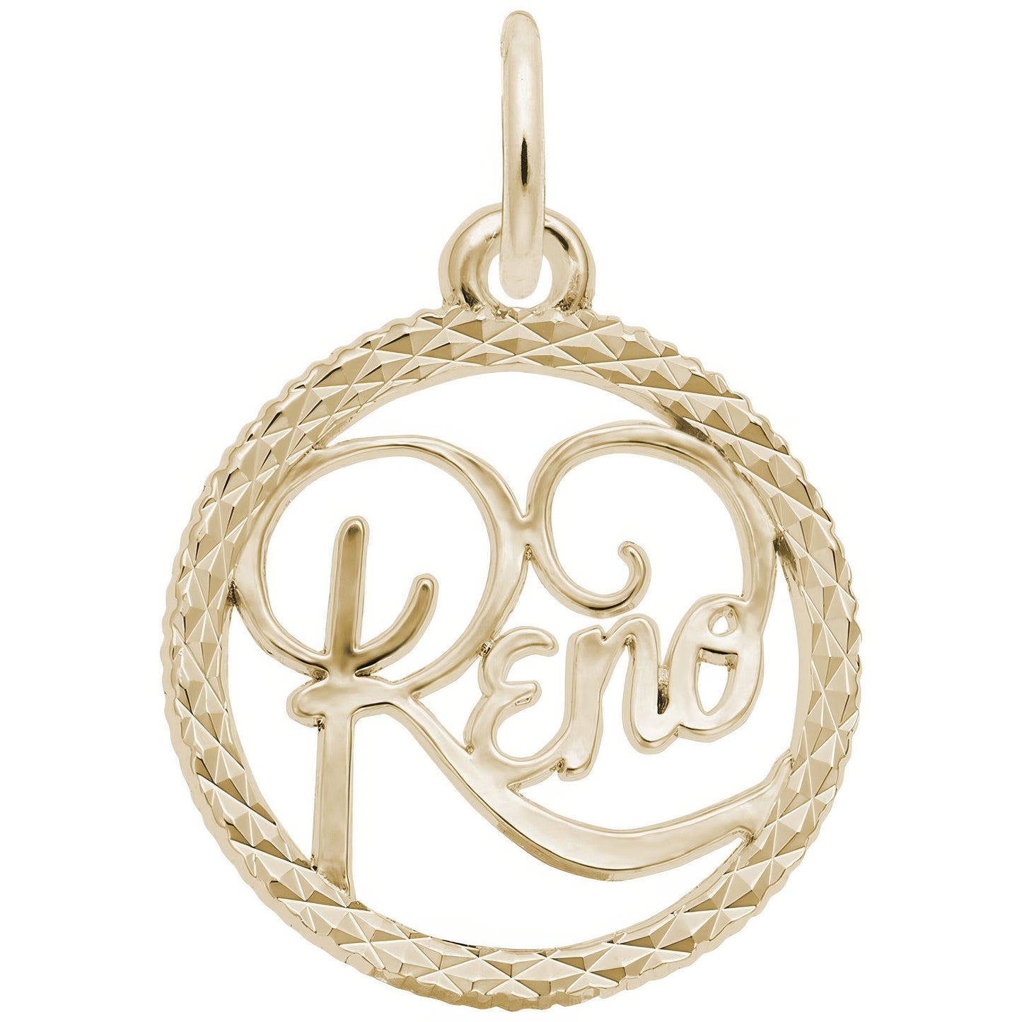 Reno Faceted Charm - Metal - Sterling Silver