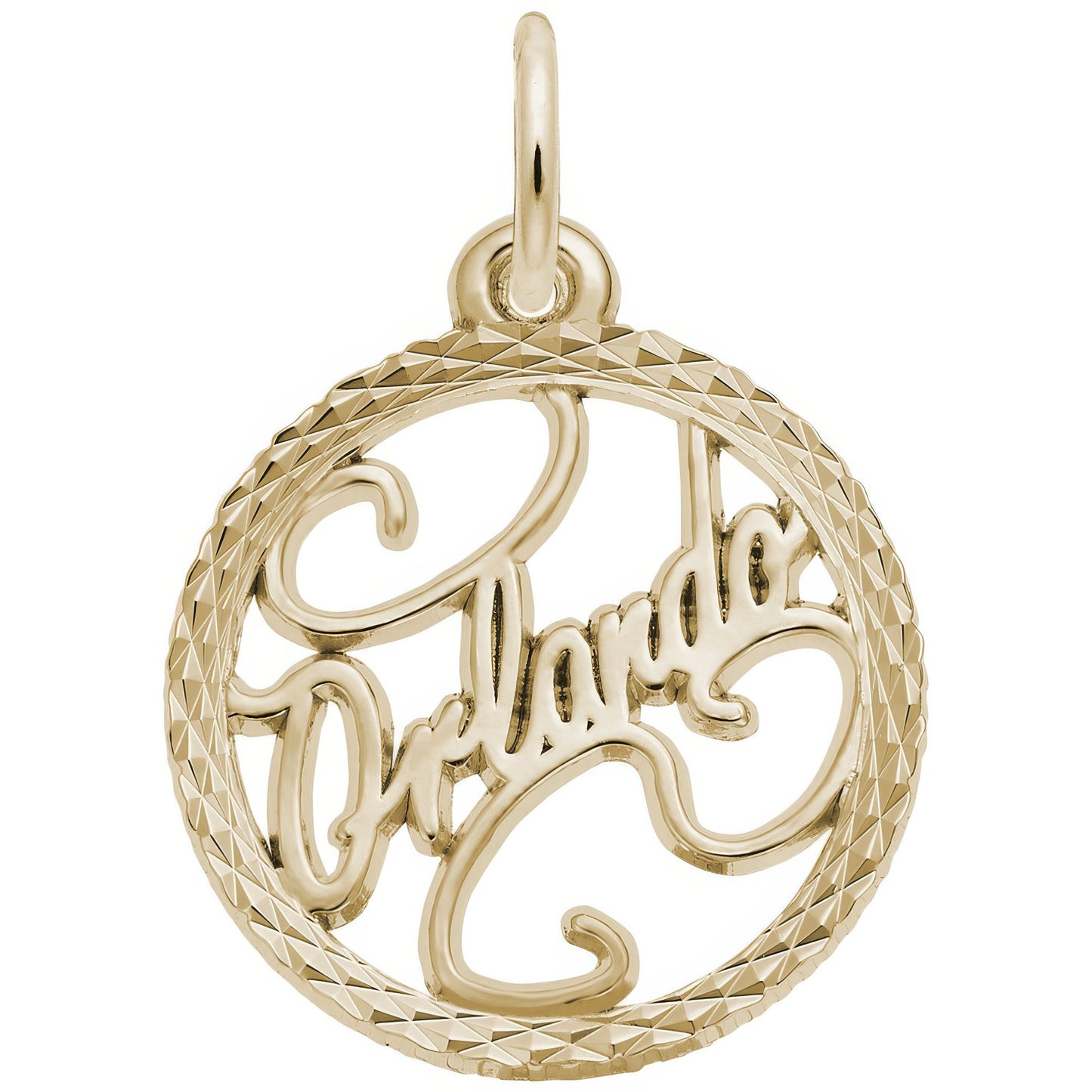Orlando Faceted Charm - Metal - Sterling Silver