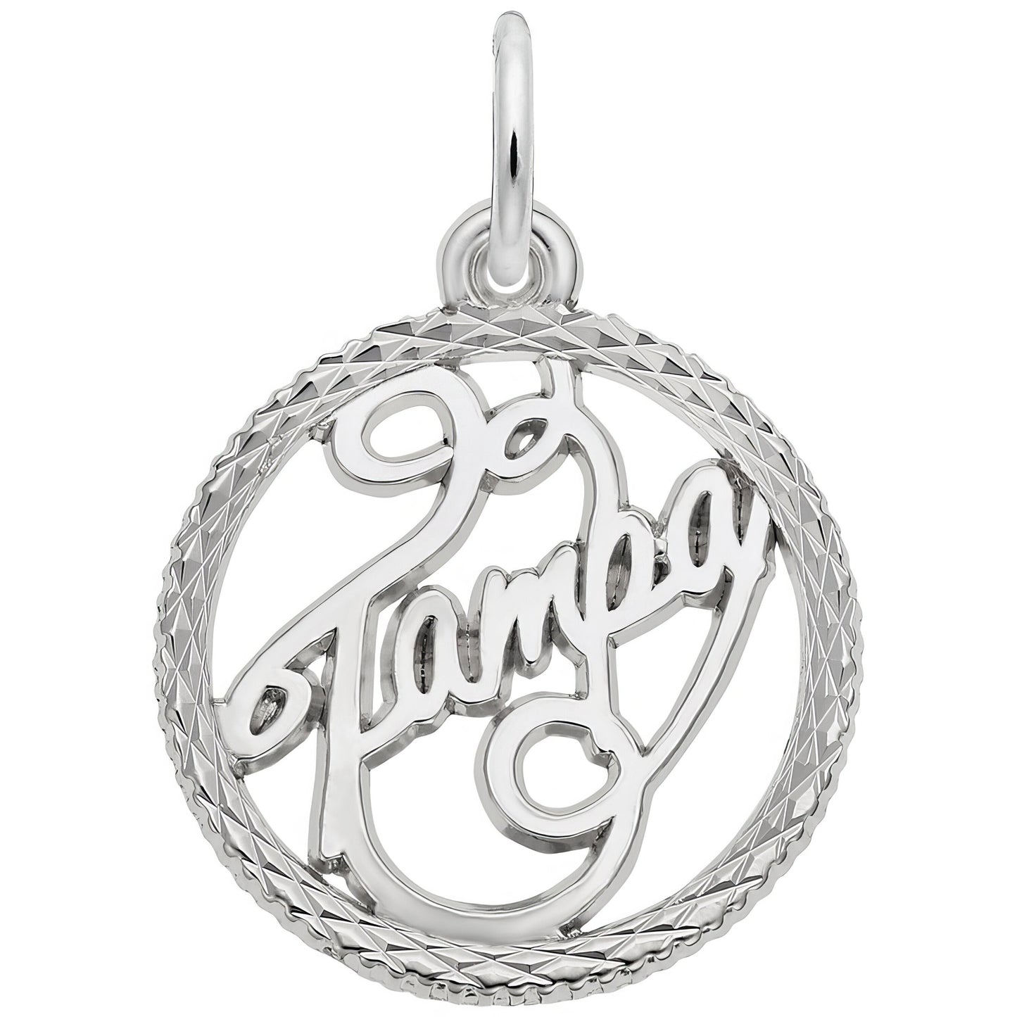 Tampa Faceted Charm - Metal - Sterling Silver