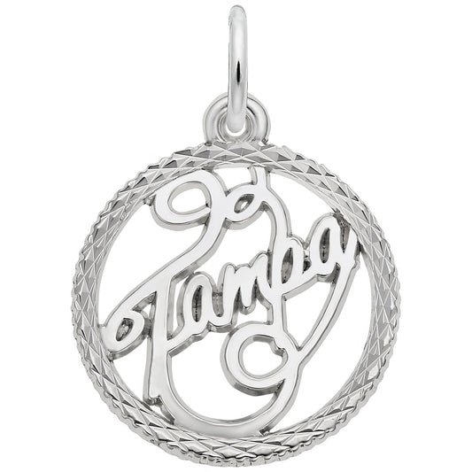 Tampa Faceted Charm - Metal - Sterling Silver