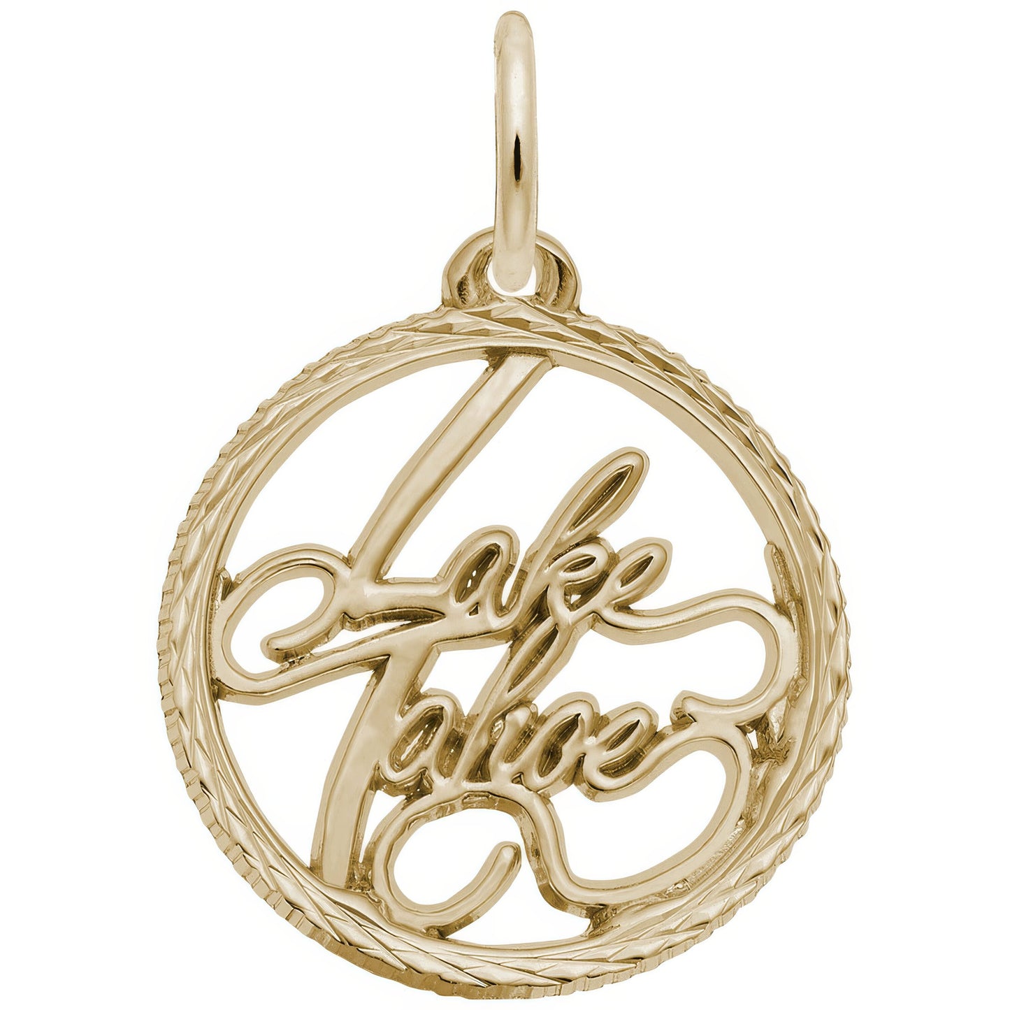 Lake Tahoe Faceted Charm - Metal - Sterling Silver