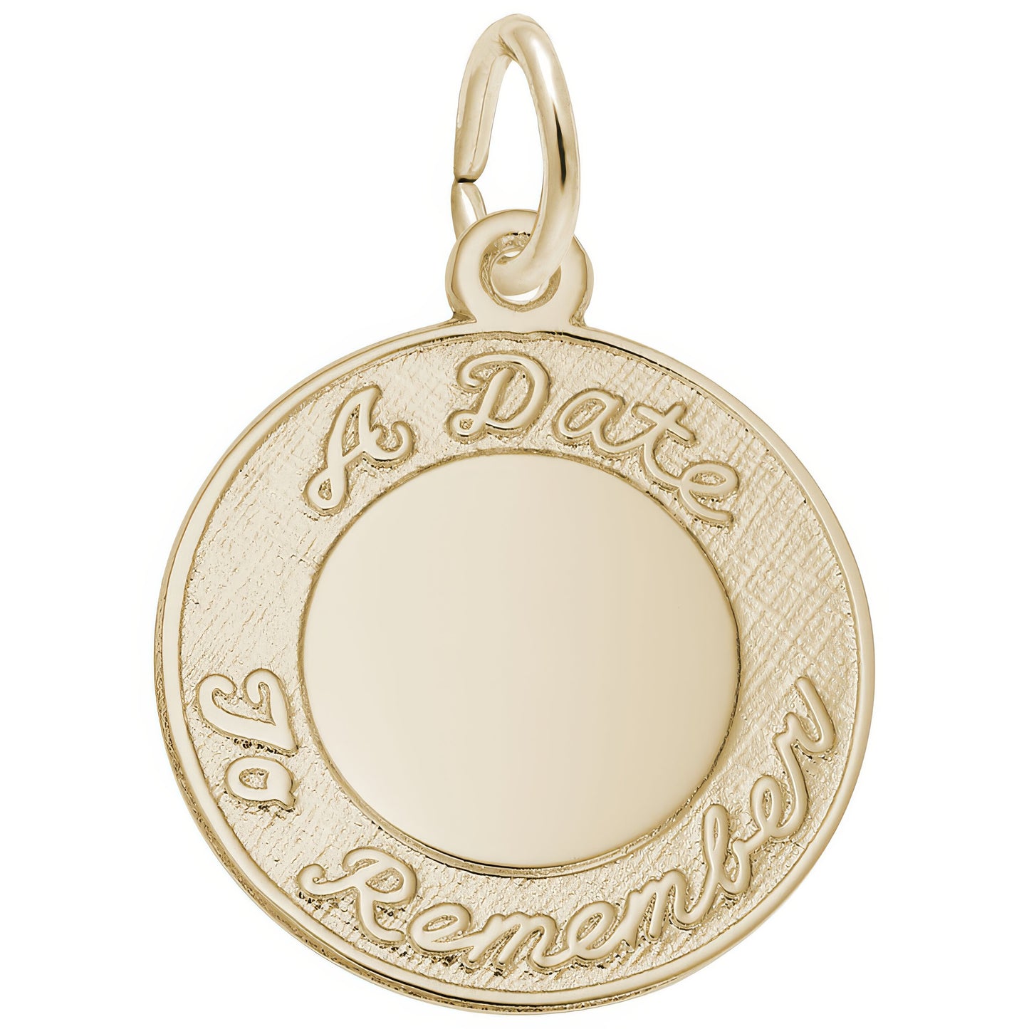 A Date to Remember Script Charm - Metal - Sterling Silver