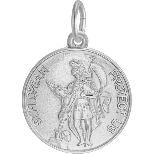 St. Florian Charm - Metal - Sterling Silver