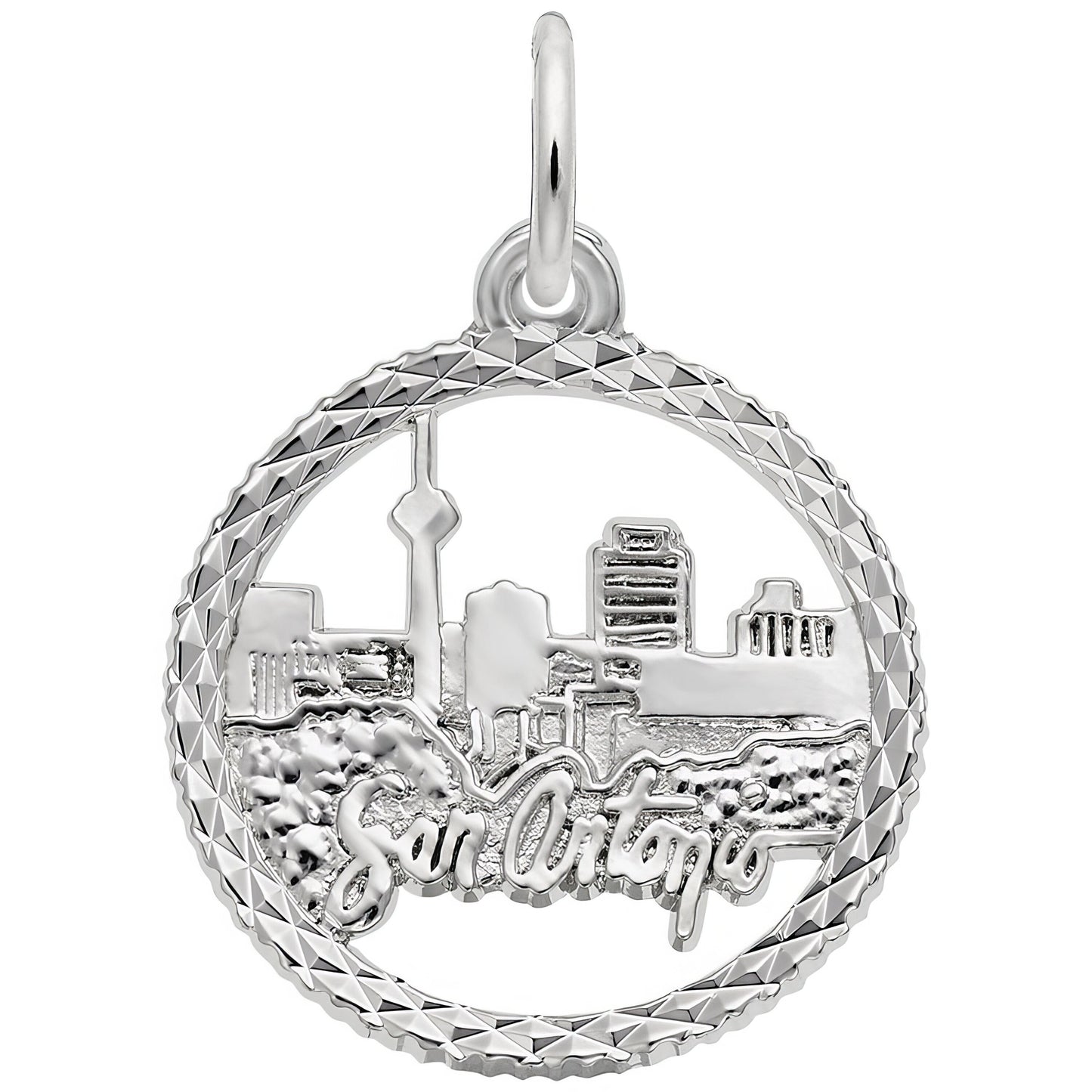 San Antonio Skyline Charm - Metal - Sterling Silver