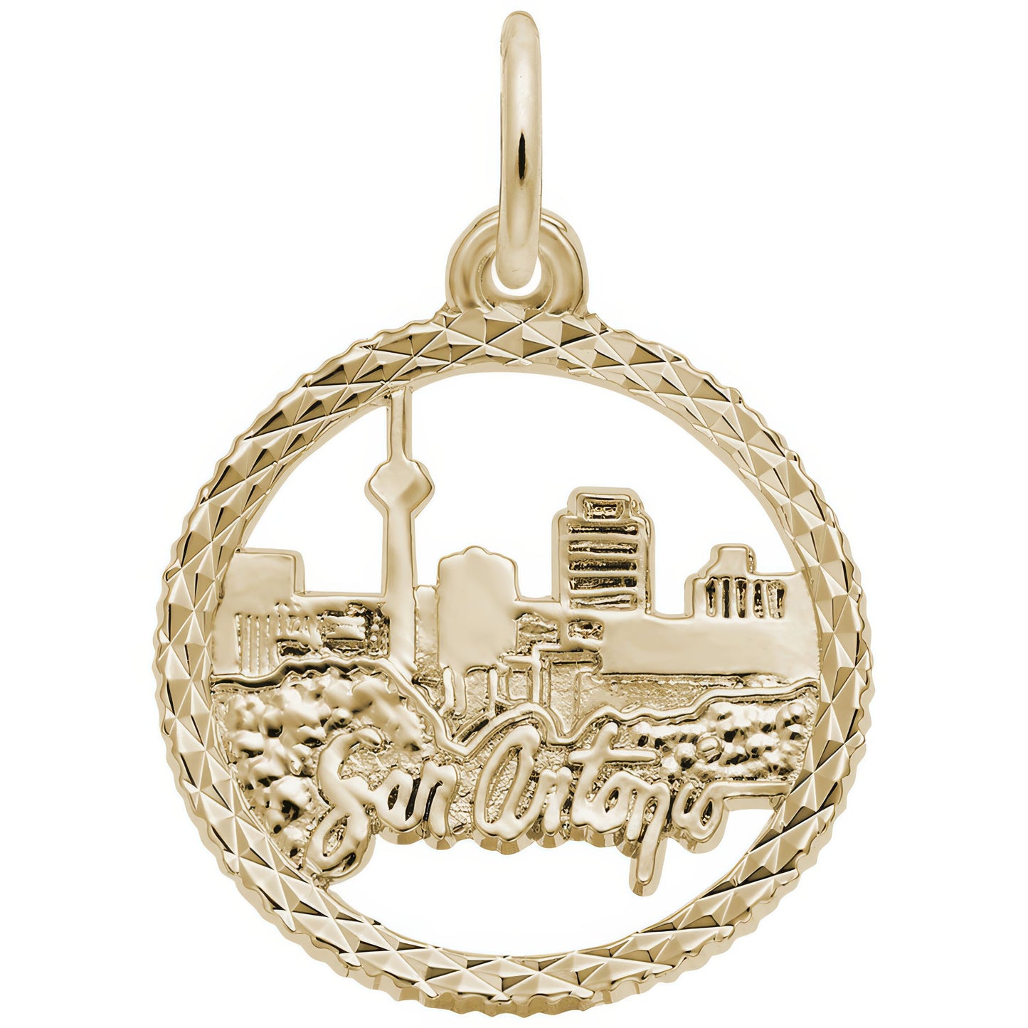 San Antonio Skyline Charm - Metal - Sterling Silver