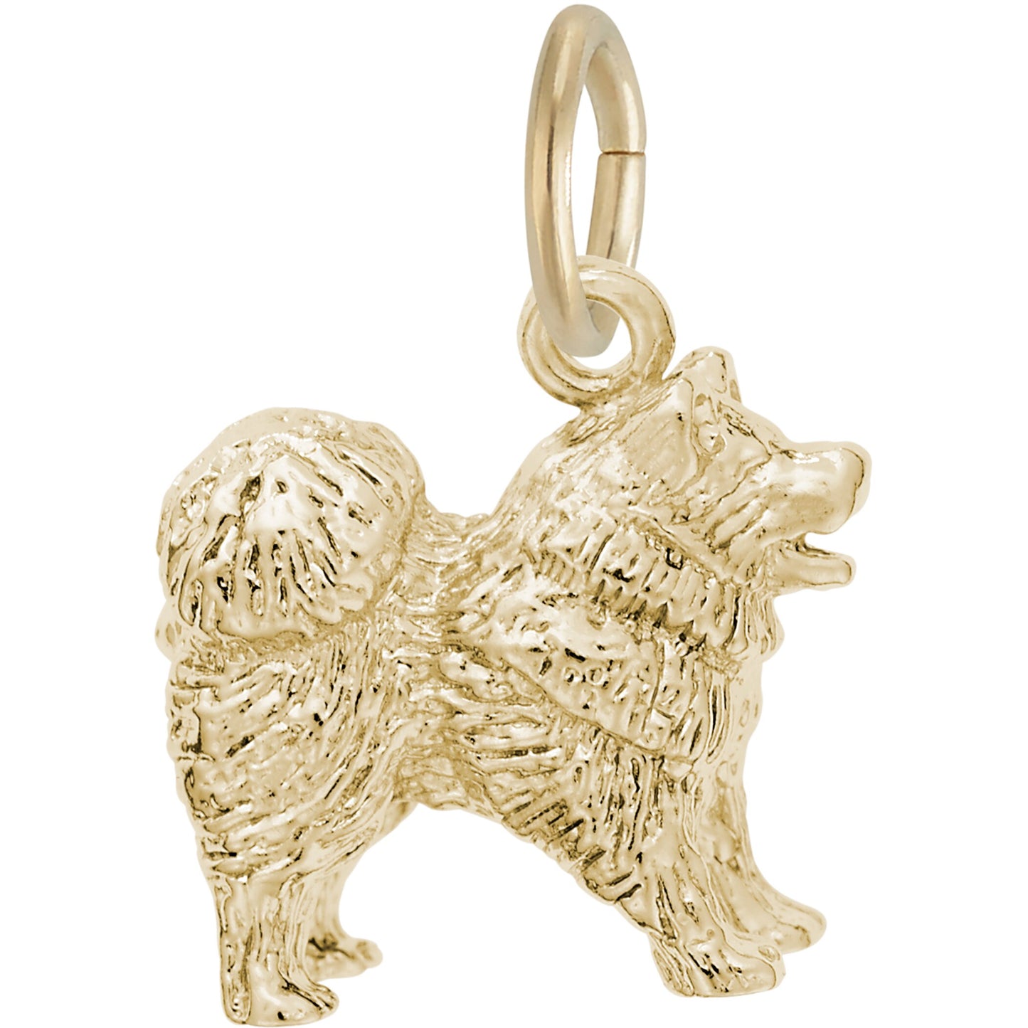 Chow Chow Dog Charm - Metal - Sterling Silver