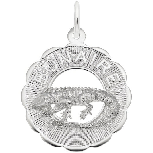 Sterling Silver Bonaire Charm - 22mm x 22mm