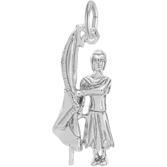 Color Guard Charm - Metal - Sterling Silver