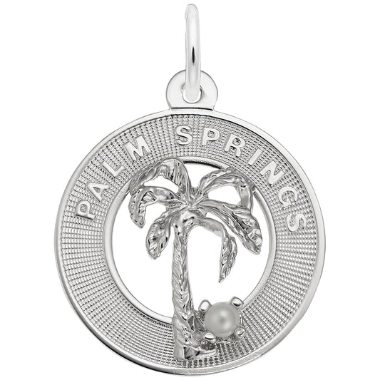 Sterling Silver Palm Springs Charm - 19mm x 19mm