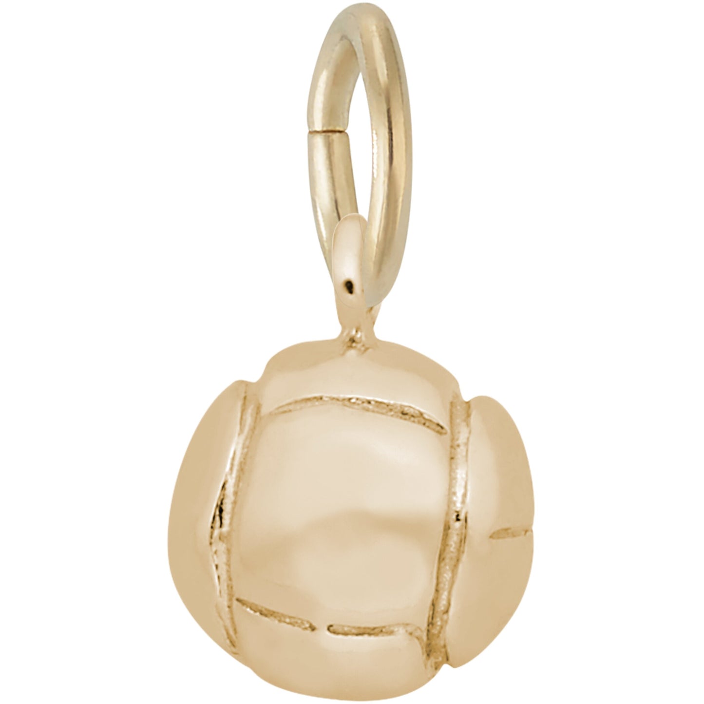 Detailed Volleyball Charm - Metal - Sterling Silver