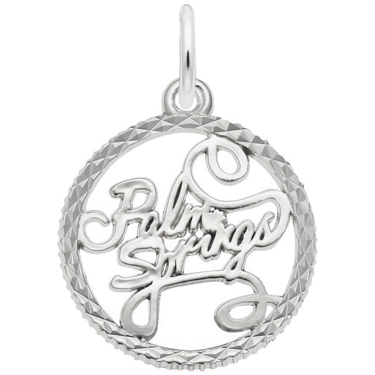 Palm Springs Faceted Charm - Metal - Sterling Silver