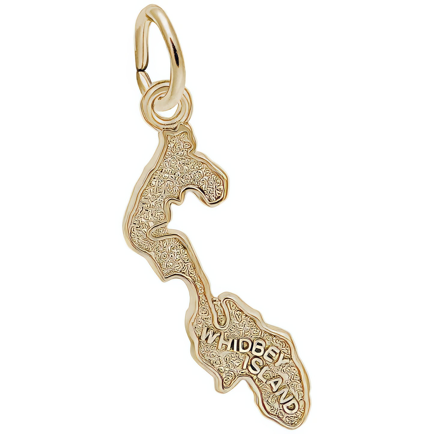 Whidbey Island Map Charm - Metal - Sterling Silver