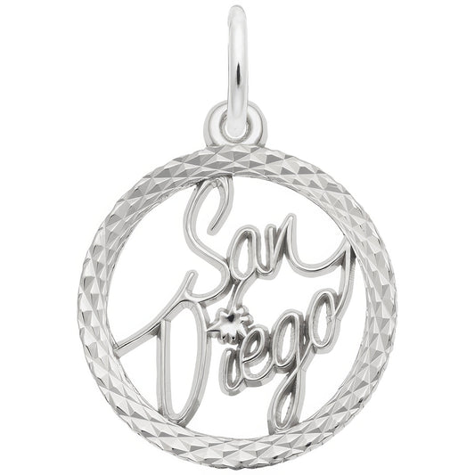 Sterling Silver San Diego Charm - 17mm x 17mm