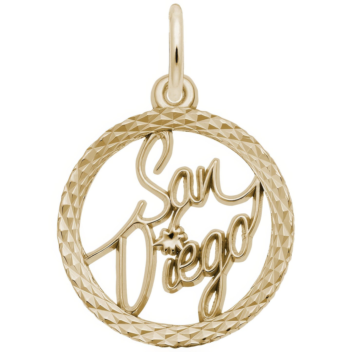 Sterling Silver San Diego Charm - 17mm x 17mm