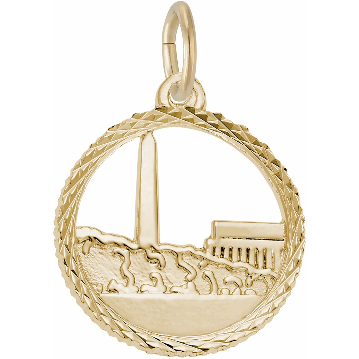 Washington Monument Open Charm - Metal - Sterling Silver