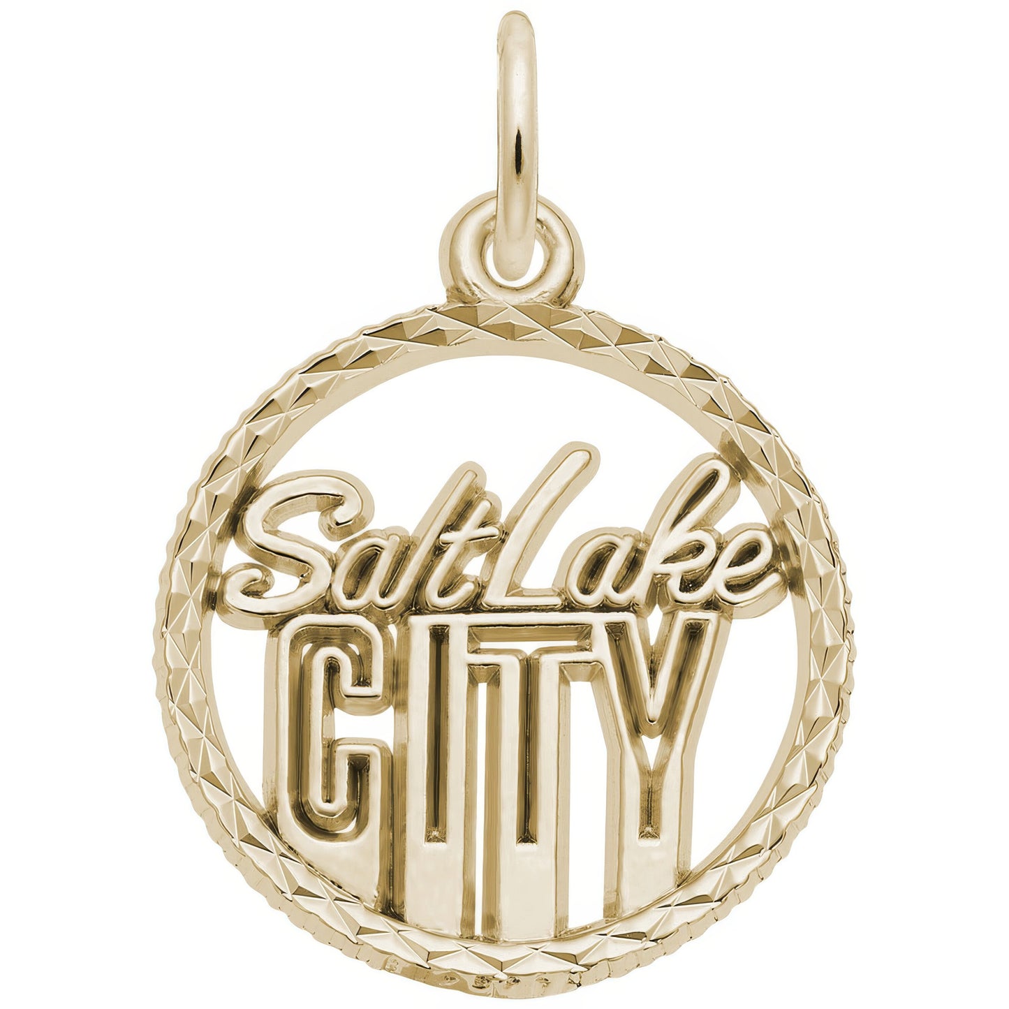 Salt Lake City Faceted Charm - Metal - Sterling Silver