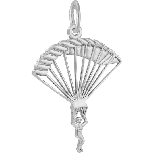 Parachutist Charm - Metal - Sterling Silver