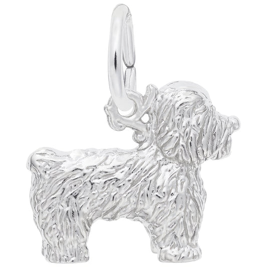 Charms Sterling Silver Bichon Frise Dog Charm