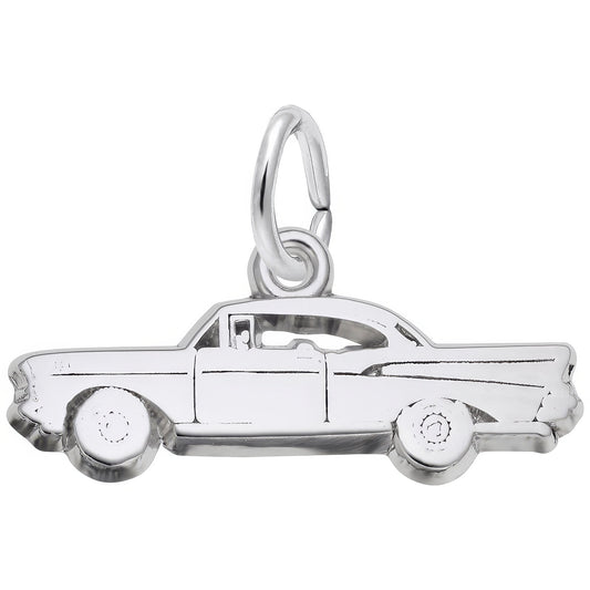 Classic Hardtop Muscle Car Charm - Metal - Sterling Silver