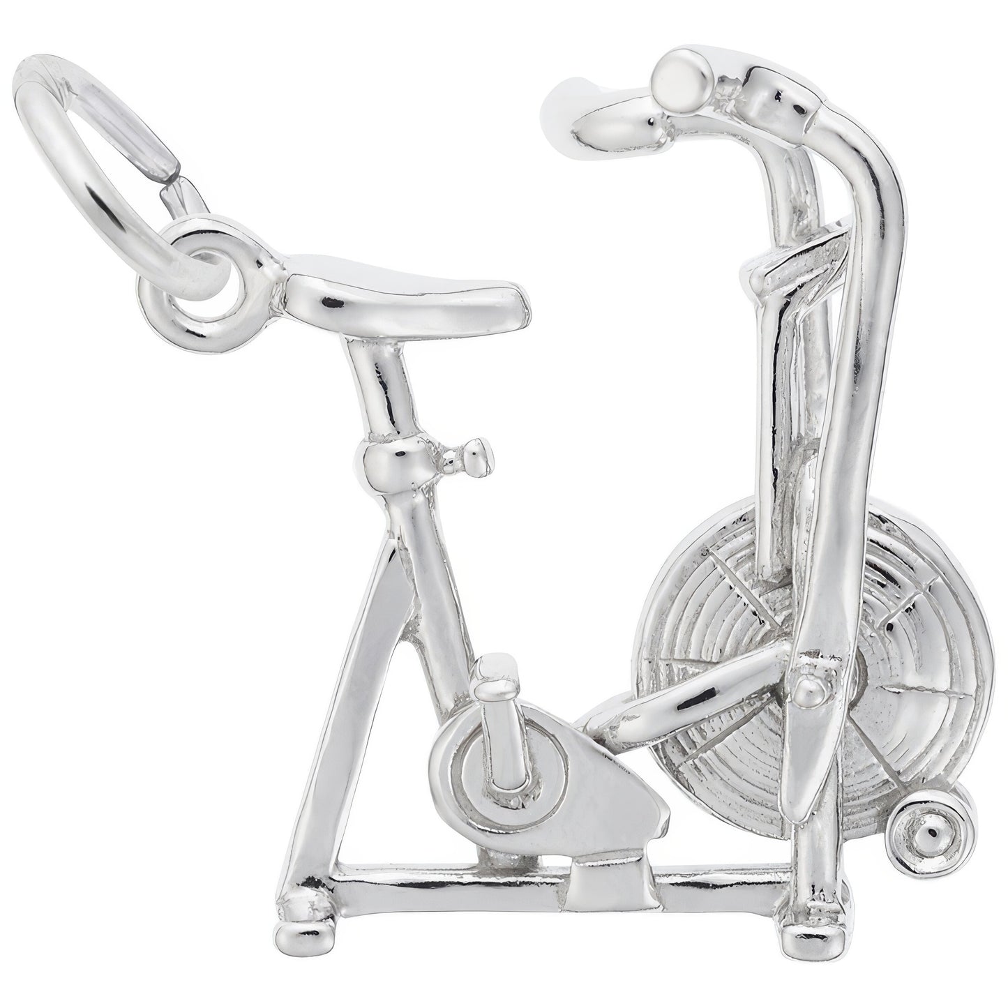 Exercise Bike Charm - Metal - Sterling Silver